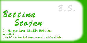 bettina stojan business card